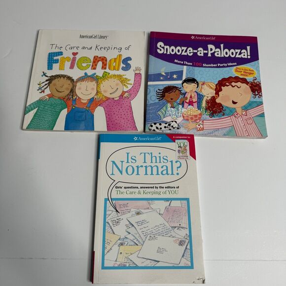 American Girl Book LOT of 3 The Care and Keeping of Friends, Snooze-a-Palooza + - Picture 1 of 2